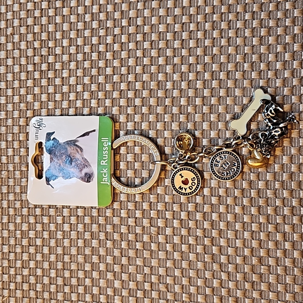 Jack Russell Terrier Charm Key Ring